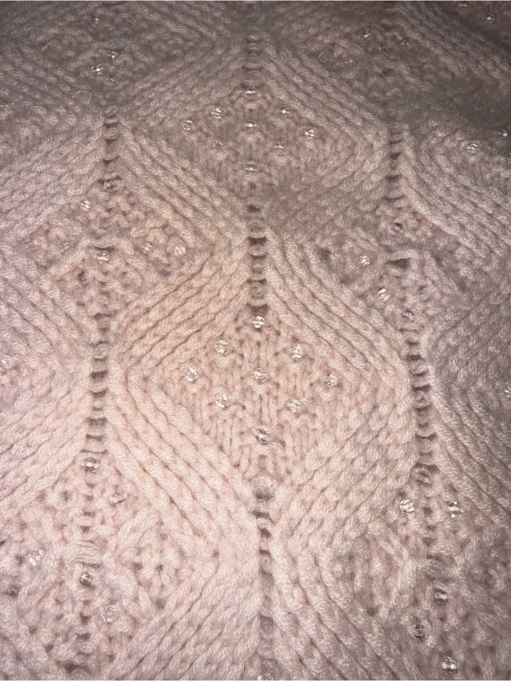 Saks TSE Wild About Cashmere Fifth Avenue Pink  Cable Knit Crewneck Sweater - Picture 2 of 3